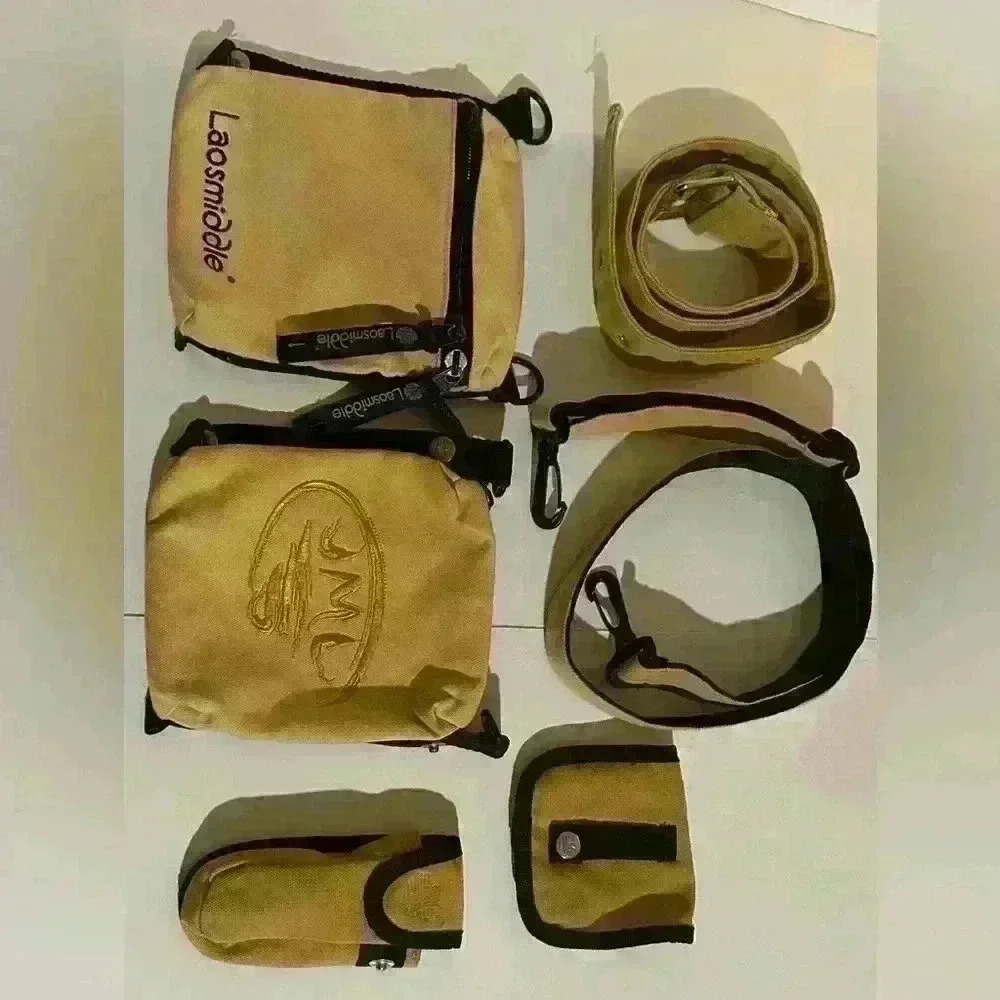 A Laosmiddle combo fanny packs / pouches w/a shoulder strap
